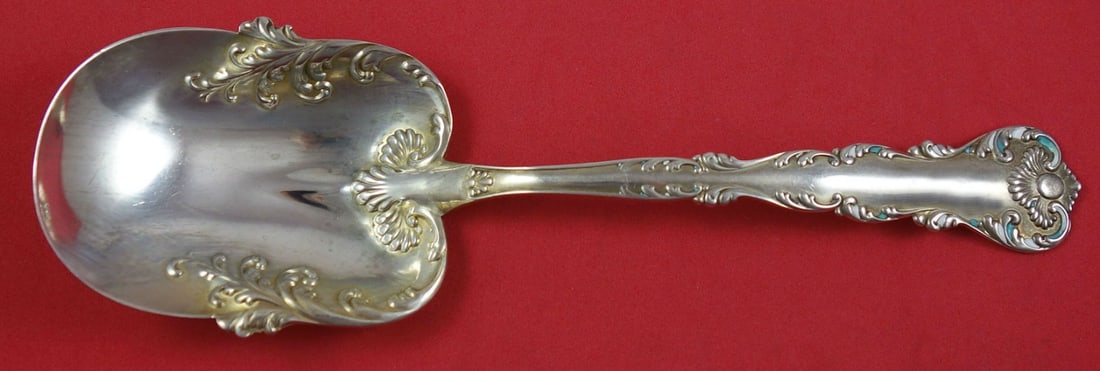 Frank Whiting Kings Court Sterling Silver Berry Spoon Enameled 8 3/4" (1 of 1)