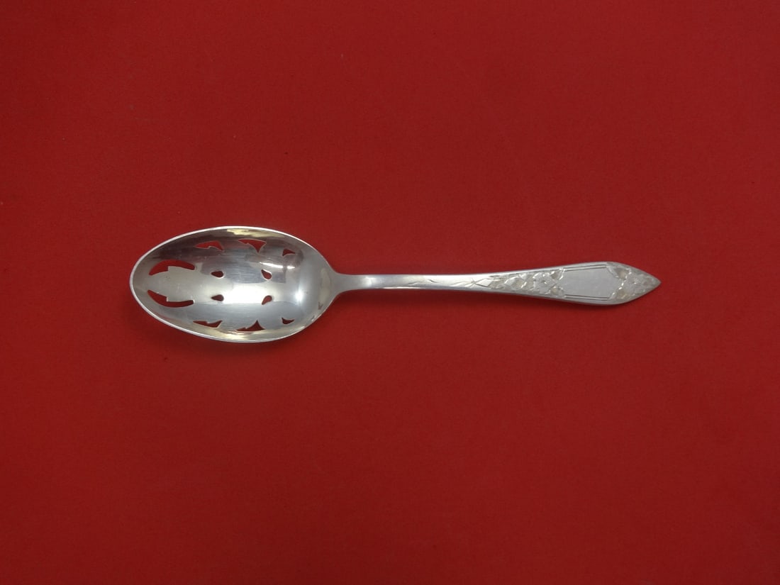 Stieff Lady Claire Sterling Silver Slotted Serving Spoon 7 3/4": Stieff Lady Claire Sterling Silver Slotted Serving Spoon 7 3/4" This exquisite serving spoon is a stunning piece from the Lady Claire pattern by Stieff, crafted from high-quality sterling silver. Meas