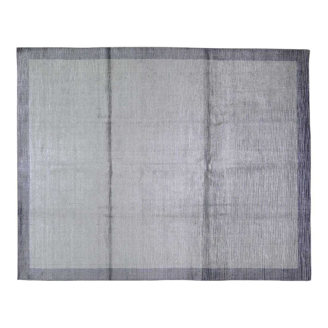 8x10 Gray Hand Knotted Bamboo Area Rug: 8x10 Gray Hand Knotted Bamboo Area Rug This hand-knotted bamboo rug showcases a blend of traditional craftsmanship and modern design. Expertly crafted using time-honored techniques, it features a soft