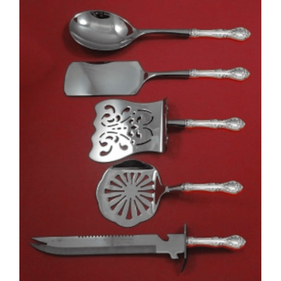 Gorham King Edward 5pc Sterling Silver Brunch Serving Set Custom Made: Gorham King Edward 5pc Sterling Silver Brunch Serving Set Custom Made Elevate your brunch gatherings with the King Edward 5-Piece Sterling Silver Brunch Serving Set by Gorham. This exquisite hostess s