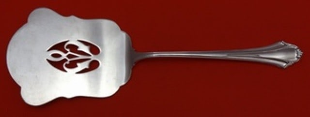 Lunt Bel Chateau Sterling Silver Asparagus Server Pierced 9 3/4 Inch (1 of 2)