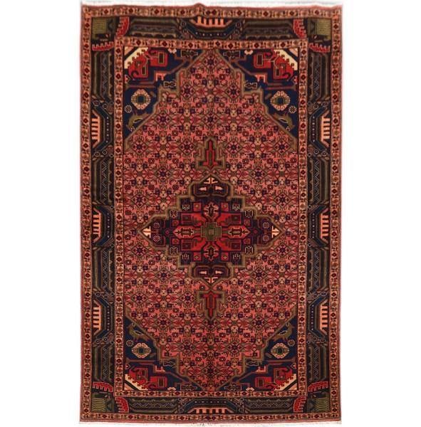 Handcrafted 4.8 x 7.11 Tribal Persian Nahavand Rug 100% Wool: Handcrafted 4.8 x 7.11 Tribal Persian Nahavand Rug 100% Wool Free continental US Shipping Enhance your living space with the exquisite beauty of this handcrafted 4.8 x 7.11 Tribal Persian Nahavand Rug