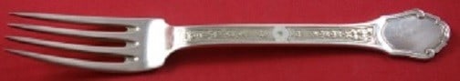 Tetard Freres Versailles Sterling Silver Dinner Fork 7 7/8": Tetard Freres Versailles Sterling Silver Dinner Fork 7 7/8" Elevate your dining experience with this exquisite Versailles dinner fork by Tetard Freres. Crafted from high-quality sterling silver, this 