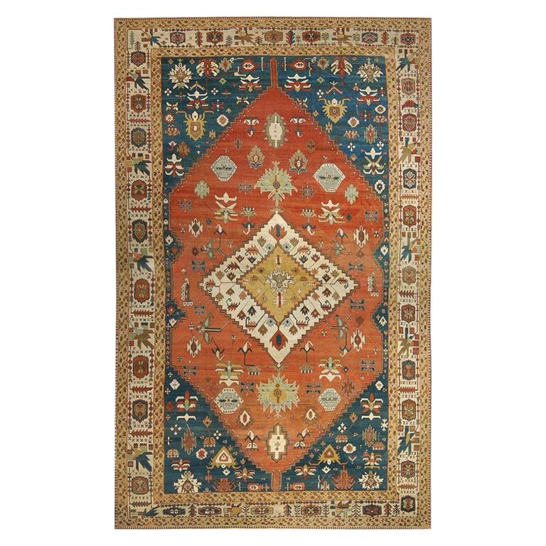 14' x 23' Antique Bakshaish Hand-Knotted Wool Palace Rug (1 of 18)