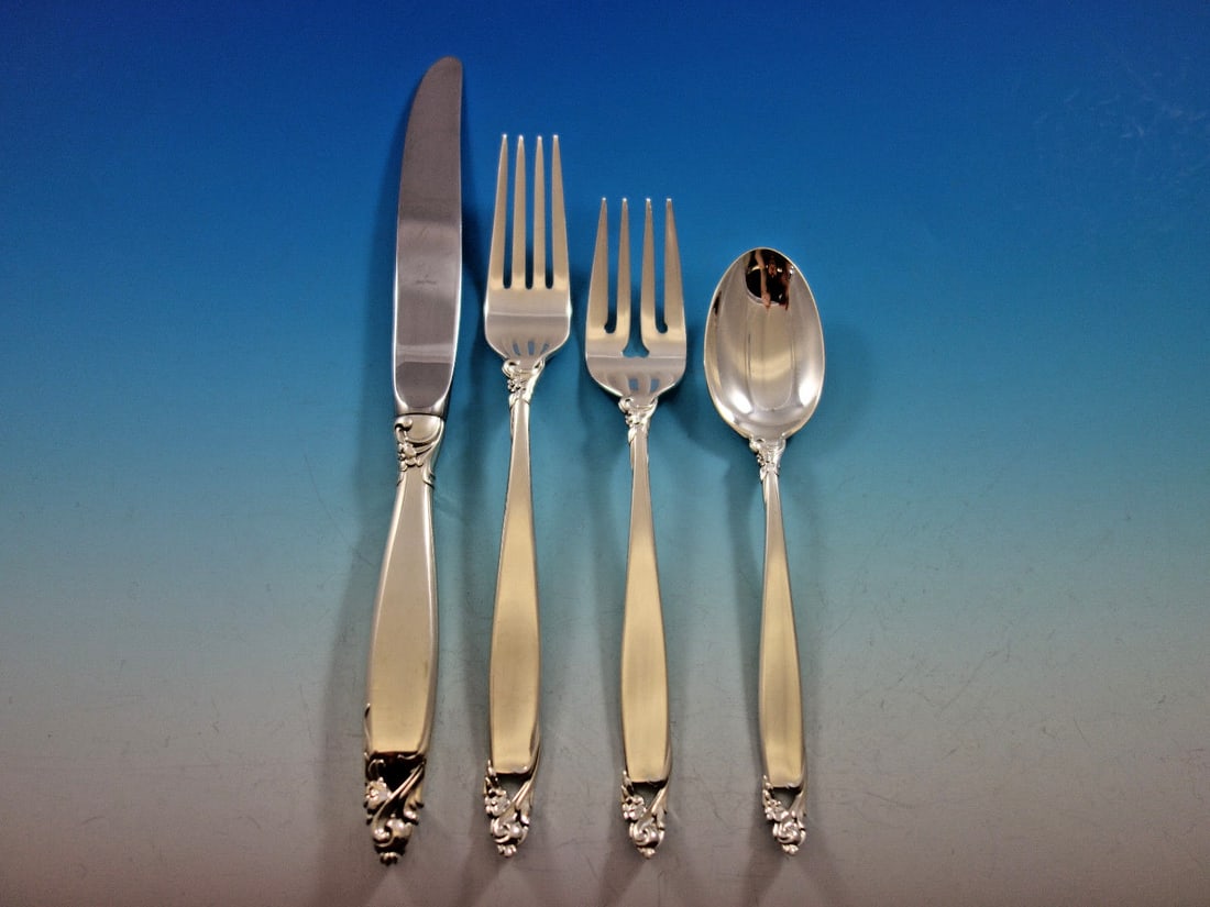 Lunt Sterling Silver Counterpoint 4-Piece Place Setting (1 of 4)