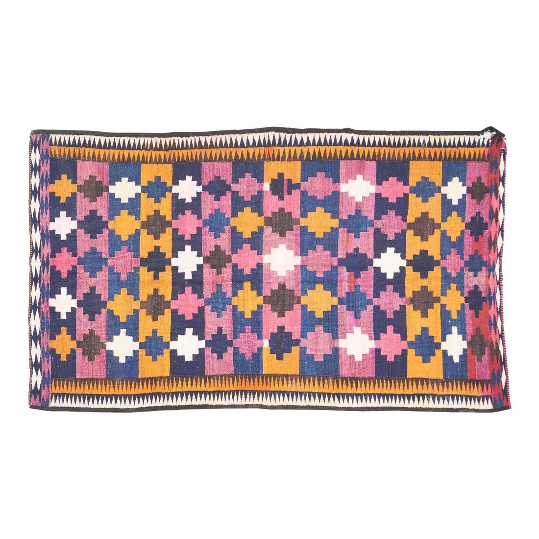 Afghan Tribal Wool Rug 5'5x9'9 Pink Vintage: Afghan Tribal Wool Rug 5'5x9'9 Pink Vintage This vintage Afghan tribal rug is hand-knotted from wool using traditional techniques, combining timeless craftsmanship with a modern design sensibility. It
