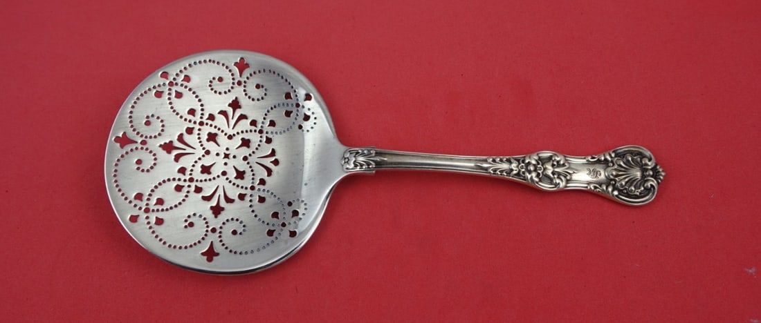 Tiffany & Co English King Sterling Silver Tomato Server 7 7/8" Unique Design: Tiffany & Co English King Sterling Silver Tomato Server 7 7/8" Unique Design Discover the elegance of the English King Tomato Server by Tiffany & Co., a stunning piece crafted from high-quality sterli