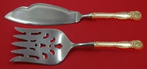 2 Piece Fish Serving Set Reed Barton La Reine Sterling Silver HHWS (1 of 1)
