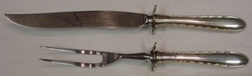 Towle Silver Flutes Sterling Silver 2pc Steak Carving Set with 10 3/4 Knife: Towle Silver Flutes Sterling Silver 2pc Steak Carving Set with 10 3/4 Knife Introducing the exquisite Silver Flutes by Towle Sterling Silver Steak Carving Set, featuring a 2-piece configuration that i