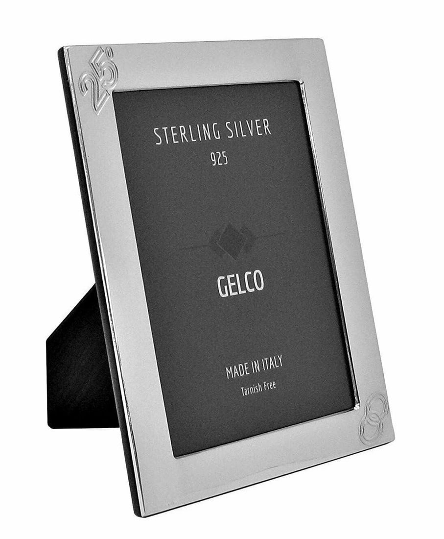 25th Anniversary Sterling Silver Italian Photo Frame by Gelco (1 of 3)