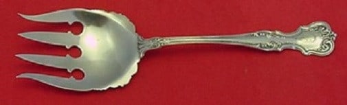 International Litchfield Sterling Silver Salad Serving Fork 8 1/4": International Litchfield Sterling Silver Salad Serving Fork 8 1/4" Sterling silver salad serving fork in the Litchfield pattern by International. It is monogrammed, with monograms varying, and is desc