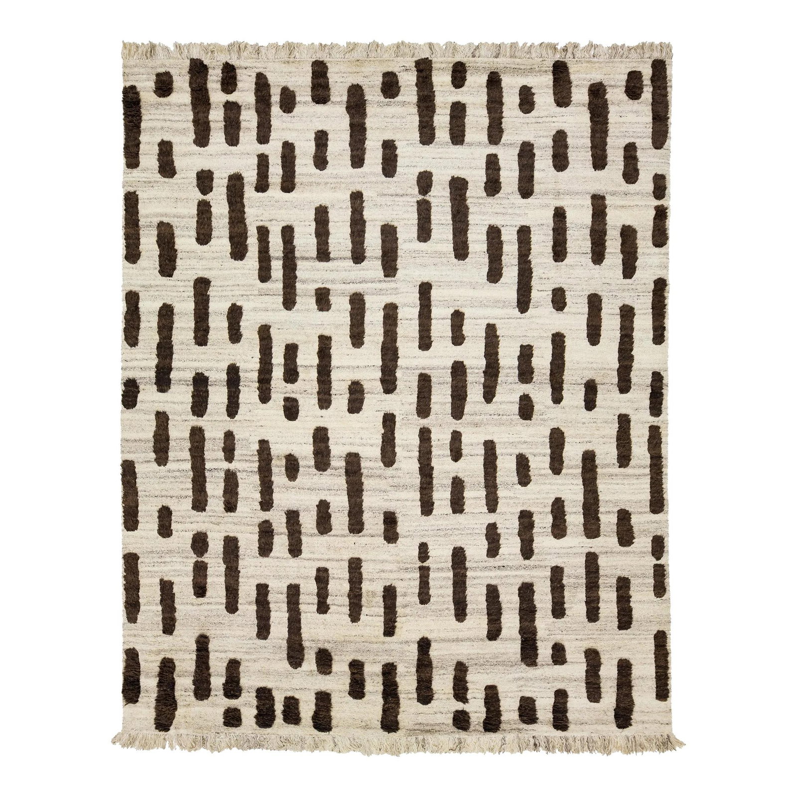12 x 15 Hand-Knotted Organic Moroccan Wool Rug Beige with Brown Patterns: 12 x 15 Hand-Knotted Organic Moroccan Wool Rug Beige with Brown Patterns Enhance your living space with this exquisite hand-knotted organic Moroccan wool rug. Featuring a beautiful beige background ad