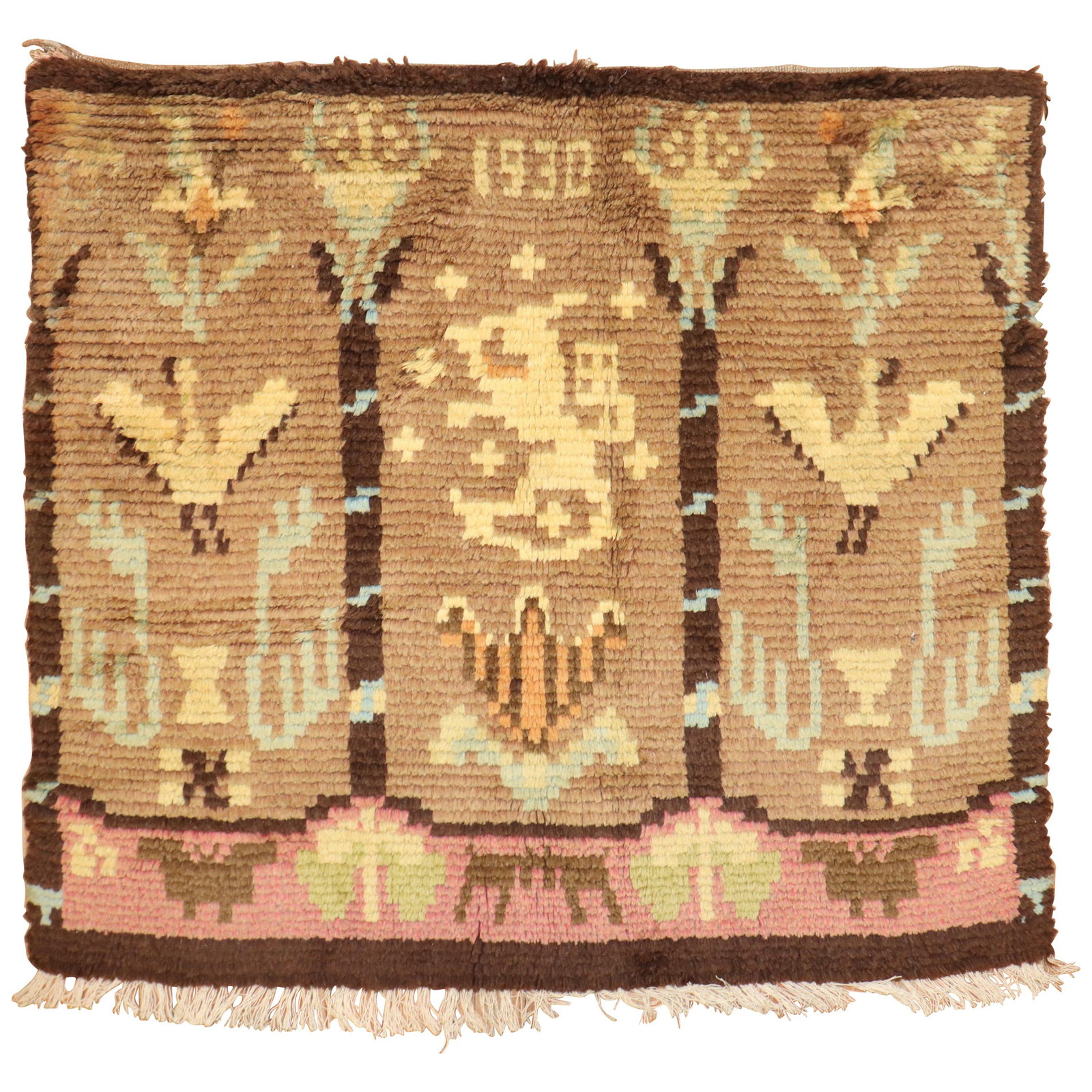 Aksel Wilhelm Designed Swedish Rya Rug 1930 Hollywood Regency (1 of 5)