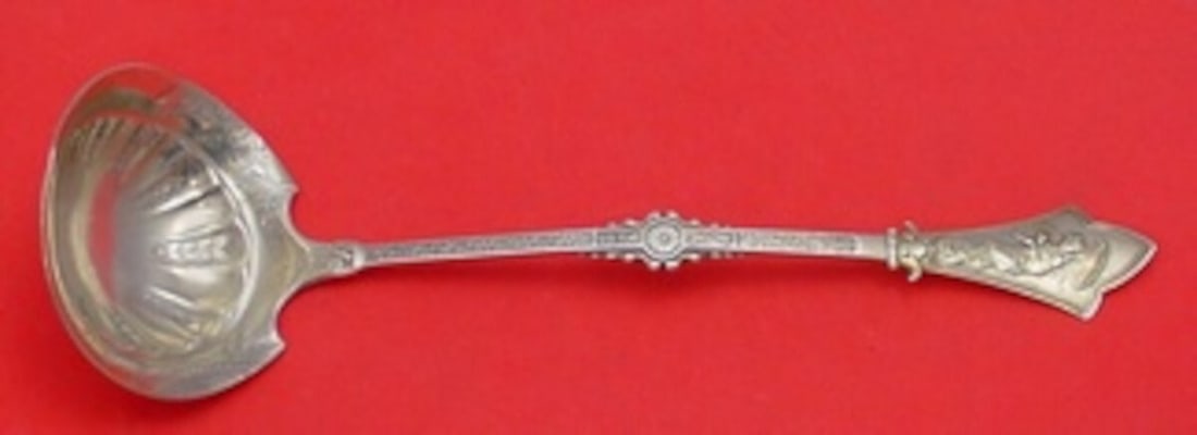 Gorham Japanese Sterling Silver Oyster Ladle Geisha Motif 11 3/4": Gorham Japanese Sterling Silver Oyster Ladle Geisha Motif 11 3/4" This exquisite ladle from the 'Japanese' pattern by Gorham showcases a stunning Geisha motif complemented by fluted design and elegant