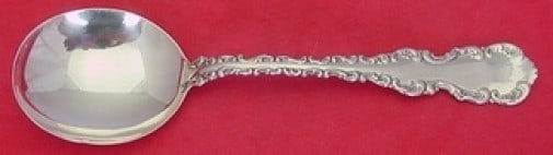 Whiting Louis XV Sterling Silver Antique Gumbo Soup Spoon 6 3/4 in: Whiting Louis XV Sterling Silver Antique Gumbo Soup Spoon 6 3/4 in Introducing a stunning antique gumbo soup spoon from the renowned Whiting company, crafted in sterling silver. This exquisite piece i