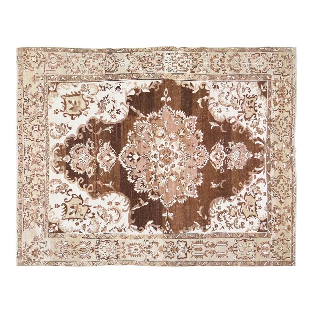 Hand-Knotted Wool Kurdish Anatolian Rug 8'2" x 10'4" Vintage (1 of 6)
