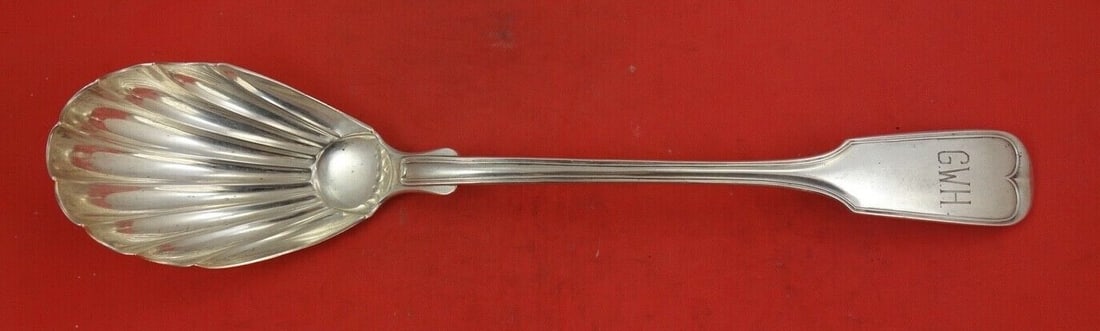 Bailey & Co. Sterling Silver Threaded Berry Spoon 11 Shell Bowl (1 of 2)