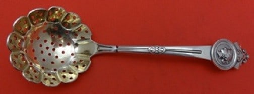 Gorham Medallion Sterling Silver Sugar Sifter Goldwashed Shell Bowl 6 1/8 (1 of 1)