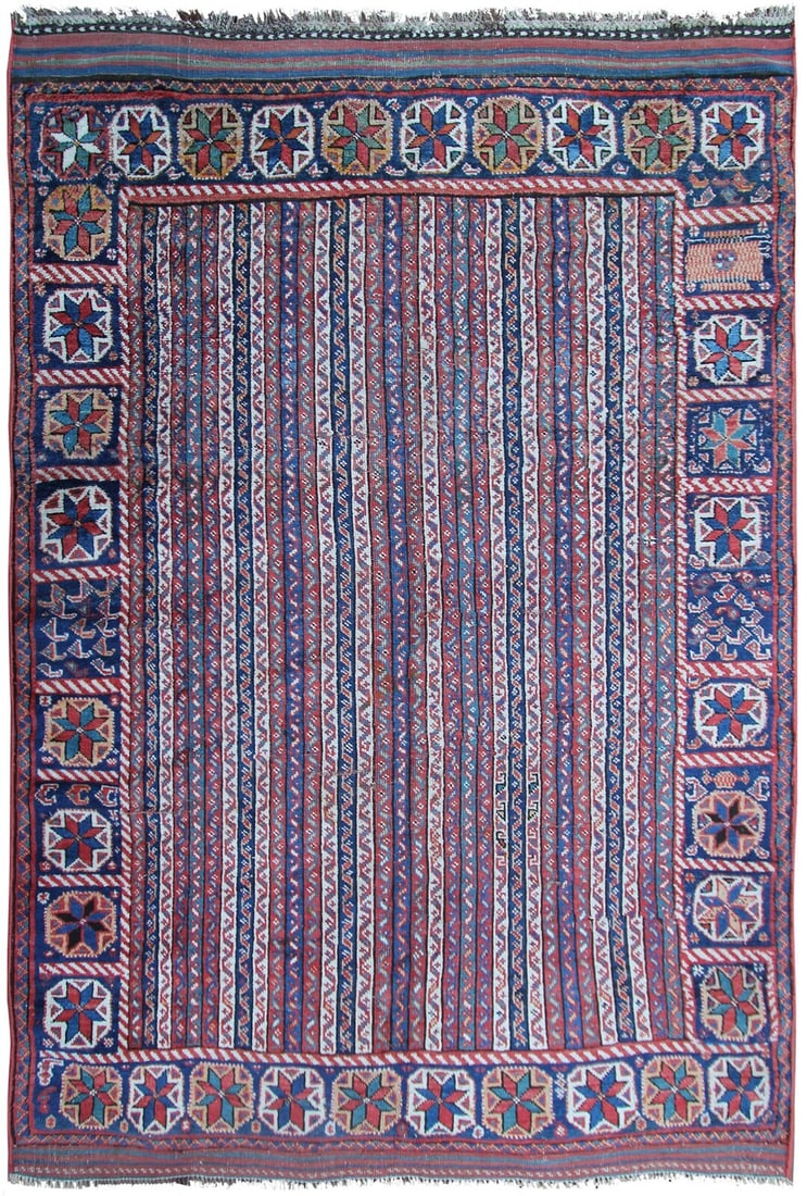 Antique Afshar Tribal Ganjeh Wool Area Rug 5x7 160cm x 196cm (1 of 12)