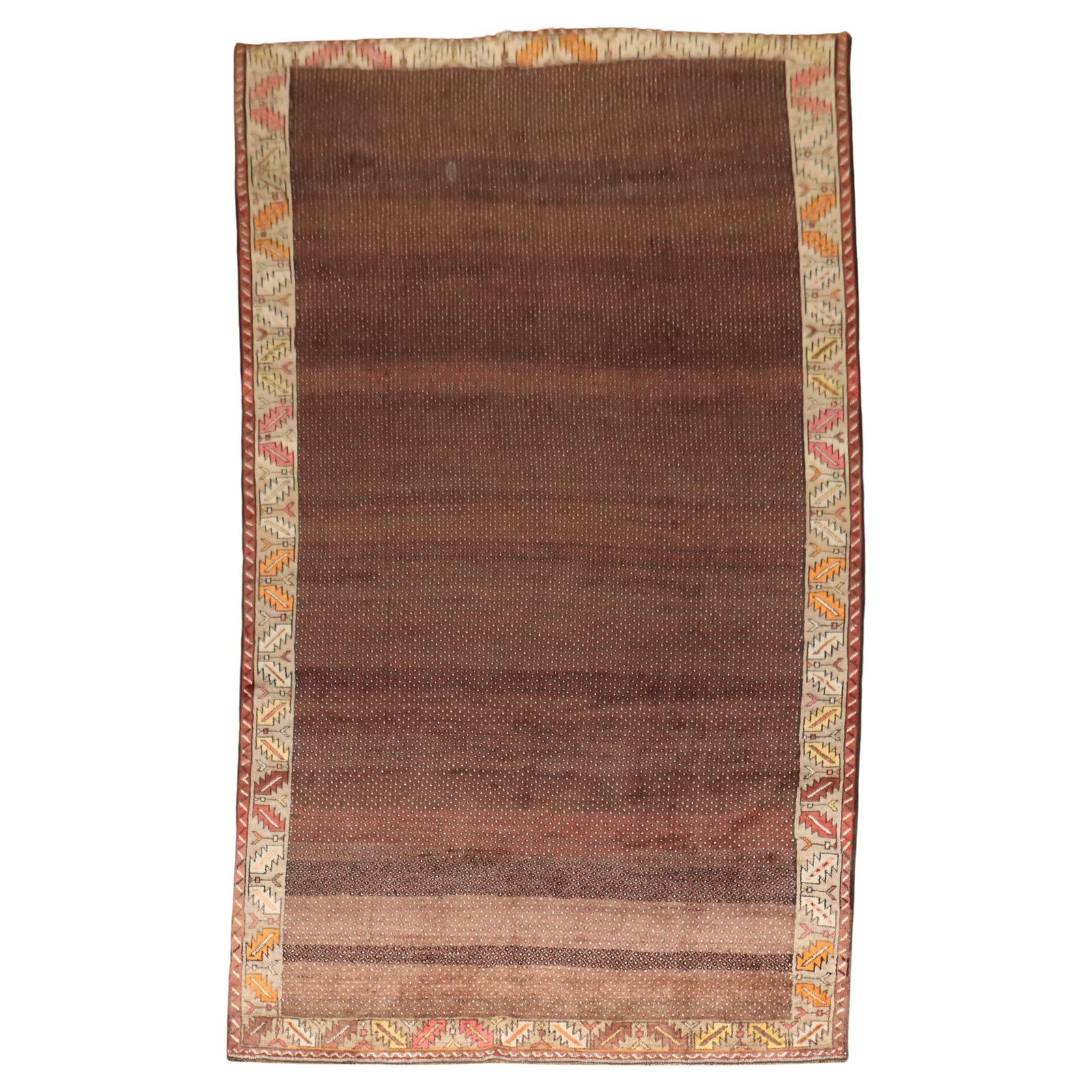 Zabihi Collection Hand-Knotted Wool Turkish Vintage Rug 7' x 12'10": Zabihi Collection Hand-Knotted Wool Turkish Vintage Rug 7' x 12'10" Enhance your living space with this exquisite mid-20th century Turkish Kars rug, a perfect blend of vintage charm and country style.