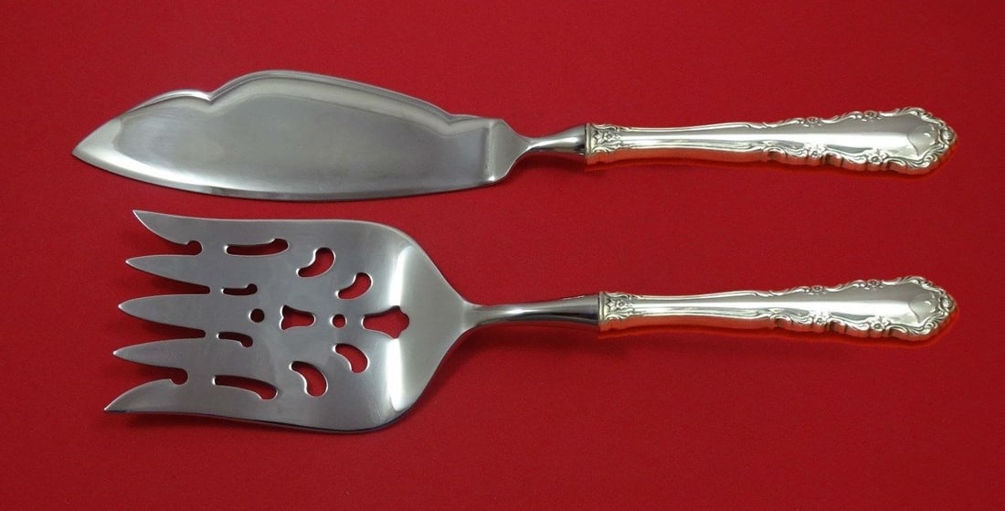 Shenandoah by Wallace Sterling Silver Fish Serving Set 2 Piece Custom Made: Shenandoah by Wallace Sterling Silver Fish Serving Set 2 Piece Custom Made Elevate your dining experience with the Shenandoah by Wallace Sterling Silver Fish Serving Set. This exquisite two-piece set 