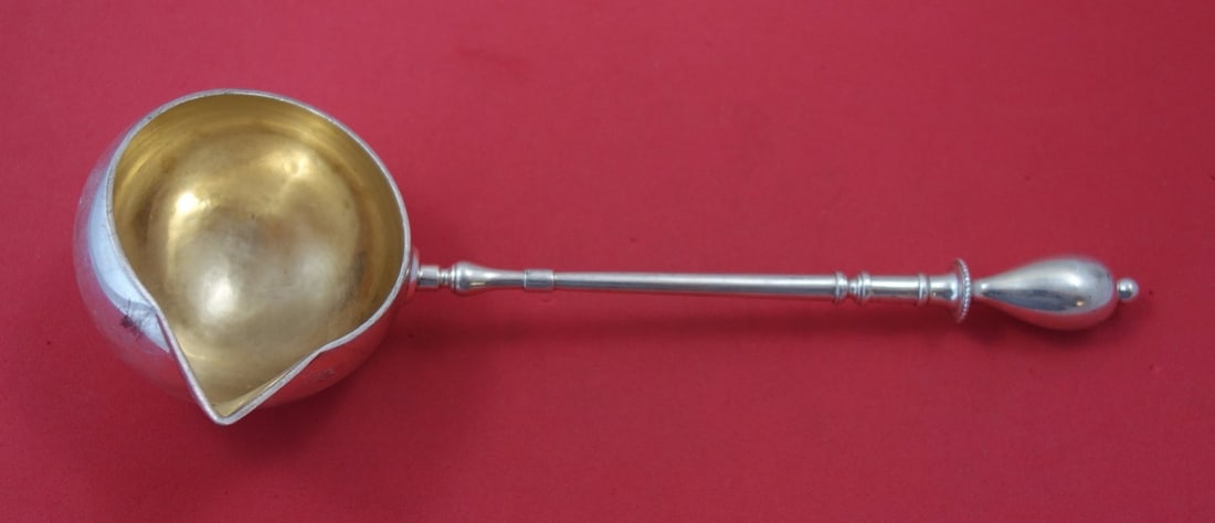 Ball Black & Co. Sterling Silver Bouillon Ladle Gold Wash 3D Handle: Ball Black & Co. Sterling Silver Bouillon Ladle Gold Wash 3D Handle This exquisite bouillon ladle from Ball Black & Co. is crafted from high-quality sterling silver and features a unique spout along w