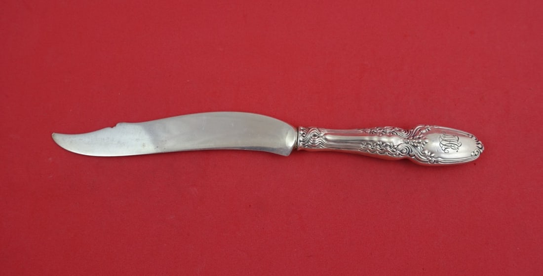 Sterling Silver Broom Corn Fish Knife by Tiffany and Co Hollow Handle 8 Inch (1 of 2)
