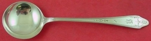 Tiffany & Co Clinton Engraved Sterling Silver Bouillon Spoon: Tiffany & Co Clinton Engraved Sterling Silver Bouillon Spoon This exquisite bouillon soup spoon features the elegant Clinton Engraved pattern by Tiffany & Co. Crafted from high-quality sterling silver