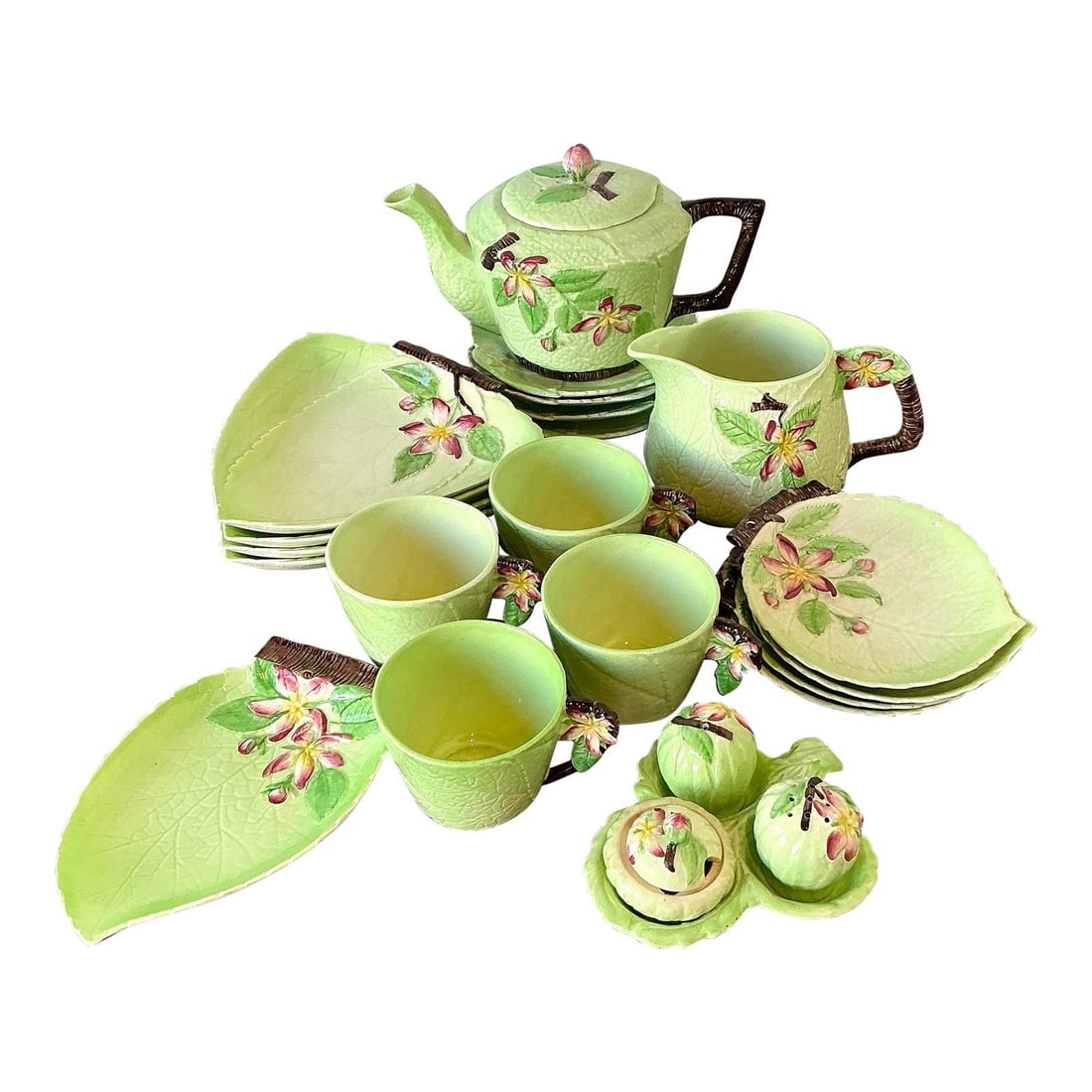 Carlton Ware English porcelain luncheon service 20-piece botanical set (1 of 10)