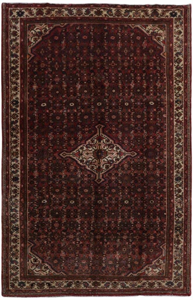 Handcrafted Salmon Orange Persian Hamadan Rug 6'6 x 10': Handcrafted Salmon Orange Persian Hamadan Rug 6'6 x 10' Free continental US Shipping Enhance your space with this exquisite 6' 6" x 10' Salmon Orange Persian Hamadan Rug, meticulously handcrafted by s