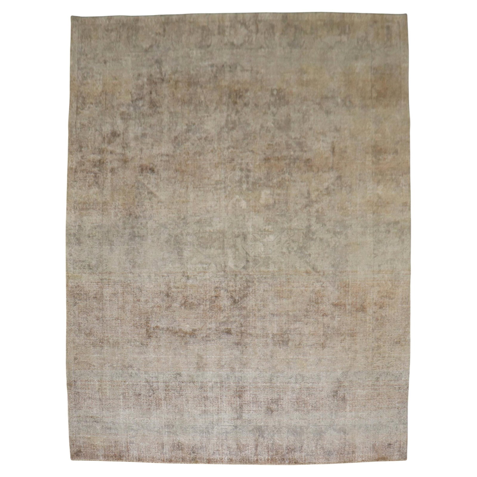 Mid Century Modern Turkish Wool Hand Woven Distressed Rug 9'3 x 12'10 (1 of 12)