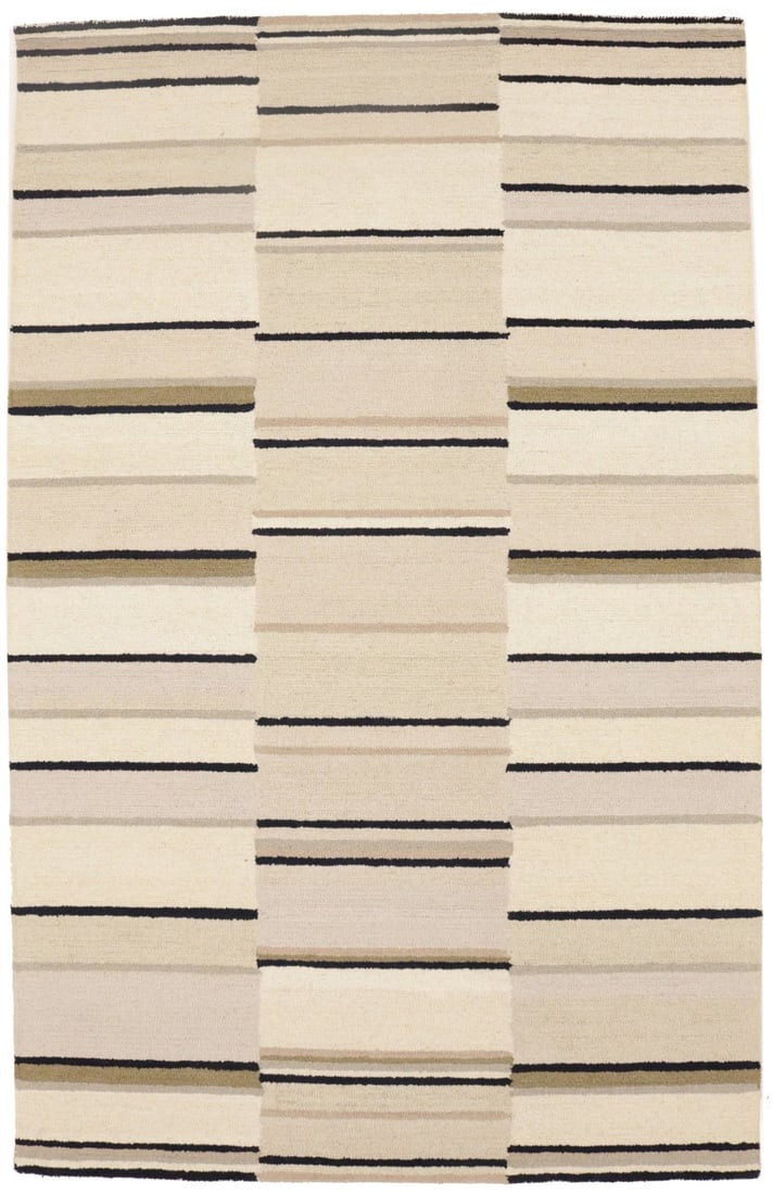 Modern Hand-Tufted Multicolored Striped Rug 5x8 ft for Kids Room: Modern Hand-Tufted Multicolored Striped Rug 5x8 ft for Kids Room Enhance your space with this modern hand-tufted rug, perfect for a kids' room or any contemporary setting. Measuring 5' x 8', this plus