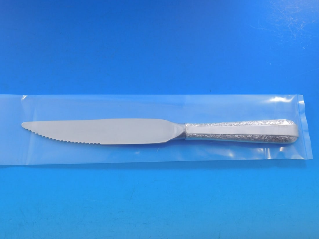 Towle Candlelight Sterling Silver Steak Knife Custom Made 8.5": Towle Candlelight Sterling Silver Steak Knife Custom Made 8.5" Introducing the Candlelight Steak Knife by Towle, a beautifully crafted piece of flatware that showcases the elegance of post-1940 design