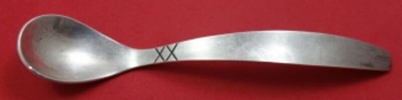 Allan Adler Harlequin sterling silver mustard ladle 5 1/4 inch (1 of 2)