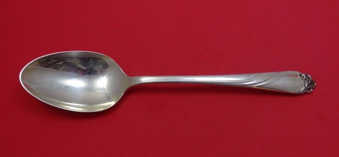 International Sterling Silver Enchanted Rose Serving Spoon 8 3/8" (1 of 1)