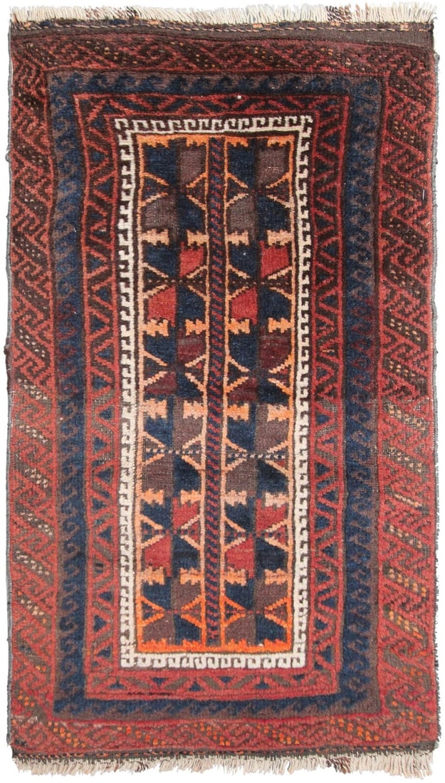 Antique Baluchi Tribal Wool Area Rug 2x3 61cm x 92cm (1 of 9)