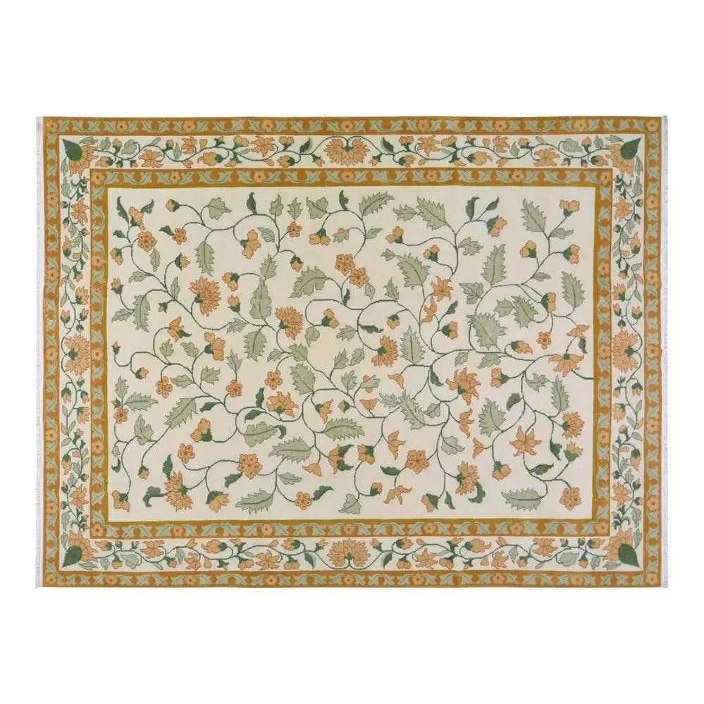 8'9" x 11'9" Hand Knotted Wool Art Deco Chinese Rug: 8'9" x 11'9" Hand Knotted Wool Art Deco Chinese Rug This vintage Chinese Art Deco wool rug is hand-knotted using traditional techniques, blending classic craftsmanship with a modern design sensibility