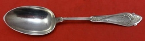 Venetian Wood & Hughes Sterling Silver Place Soup Spoon Monogrammed 6 7/8": Venetian Wood & Hughes Sterling Silver Place Soup Spoon Monogrammed 6 7/8" This exquisite Venetian place soup spoon is crafted from high-quality sterling silver by Wood & Hughes, showcasing a classic 