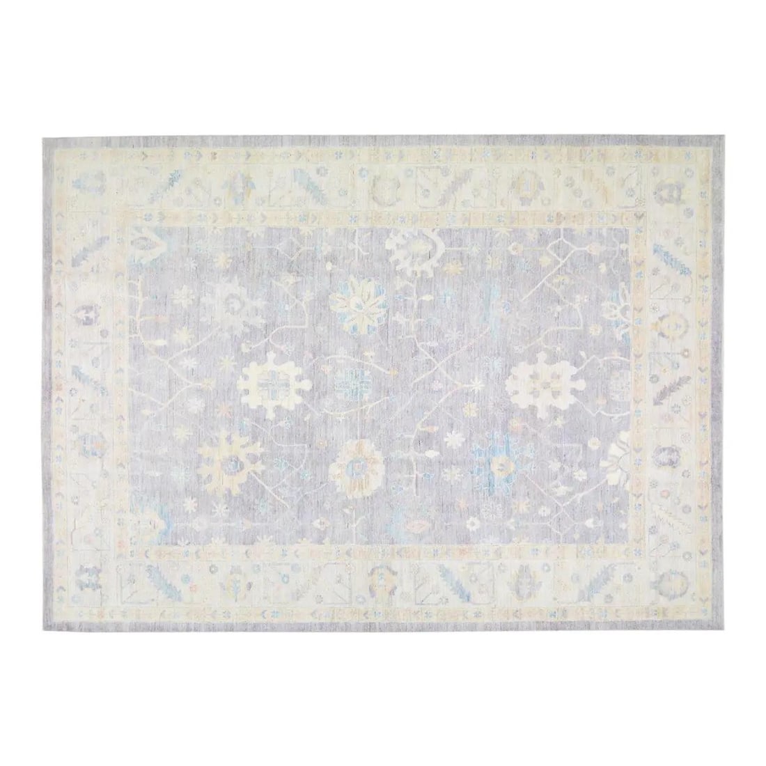 10'X13'10" Wool Oushak Area Rug Handwoven in Turkey Gray (1 of 6)