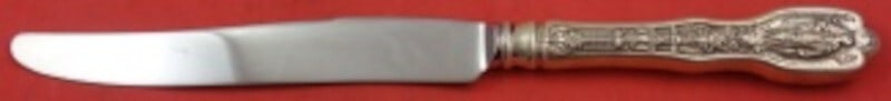 Gorham Mythologique Sterling Silver Dinner Knife 9.5 inch Antique Flatware: Gorham Mythologique Sterling Silver Dinner Knife 9.5 inch Antique Flatware Discover the exquisite Mythologique dinner knife by Gorham, a stunning piece of sterling silver flatware measuring 9 1/2 inch