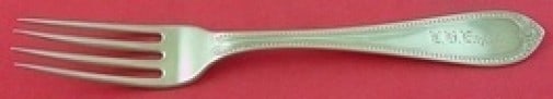 Wood & Hughes Bead Sterling Silver Dinner Fork 8 Inch Monogrammed: Wood & Hughes Bead Sterling Silver Dinner Fork 8 Inch Monogrammed Introducing a stunning 8" dinner fork from the renowned Wood & Hughes, crafted in sterling silver and featuring the elegant Bead patte
