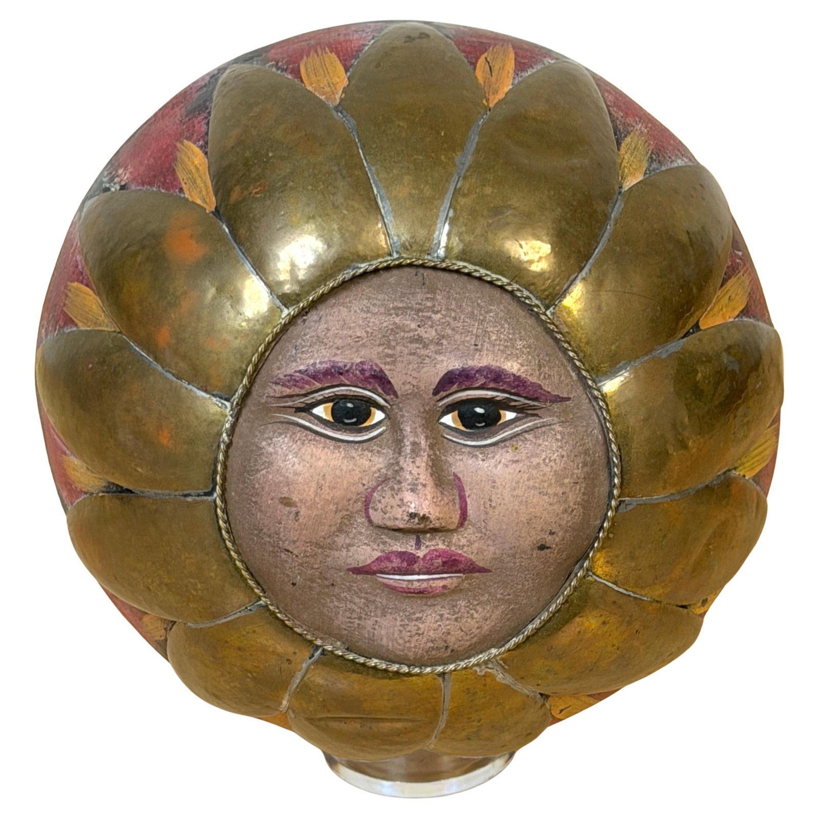 Set of 2 Mexican Modern Sun Sculptures Bustamante School on Lucite Stands (1 of 12)