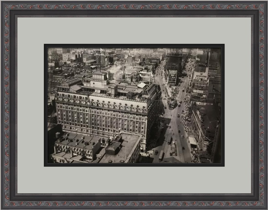 NY 1916 The Hotel Astor Times Square Framed Print Modernism: NY 1916 The Hotel Astor Times Square Framed Print Modernism Capture the essence of iconic architecture with this stunning framed print titled "NY 1916 The Hotel Astor on Times Square." This beautiful 
