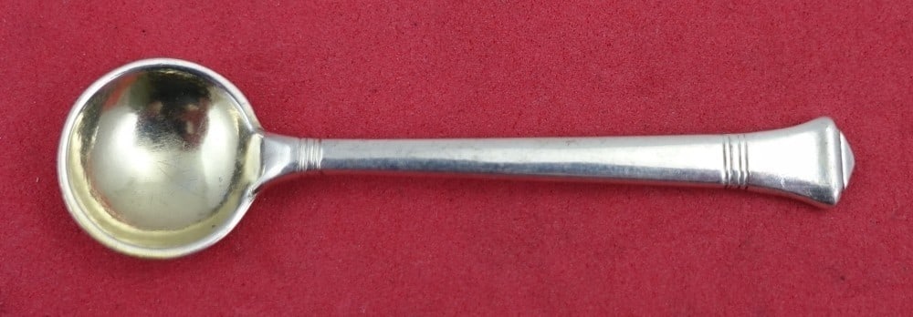 Tiffany & Co Windham Sterling Silver Gold Washed Salt Spoon 2 1/4 Inch (1 of 3)