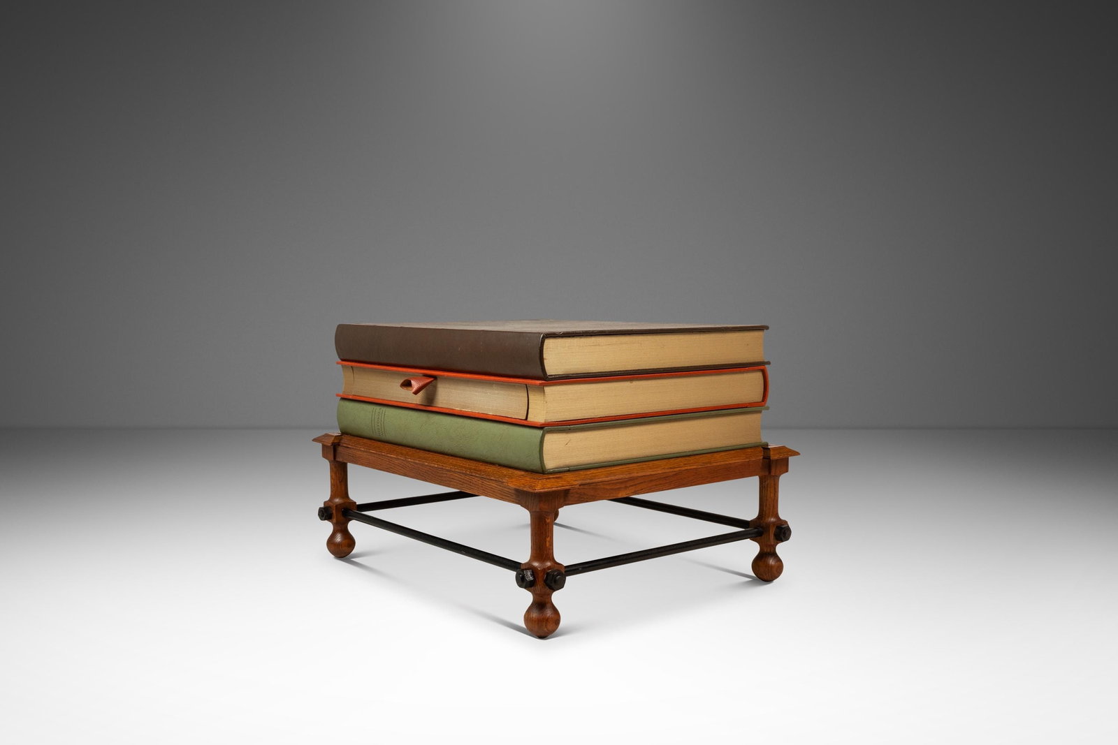 Rare 1960s John Dickinson Faux Book Coffee Table for Drexel: Rare 1960s John Dickinson Faux Book Coffee Table for Drexel Discover a rare Mid-Century Modern "Et Cetera" Faux Book Coffee/Accent Table designed by John Dickinson for Drexel, crafted in the early 196