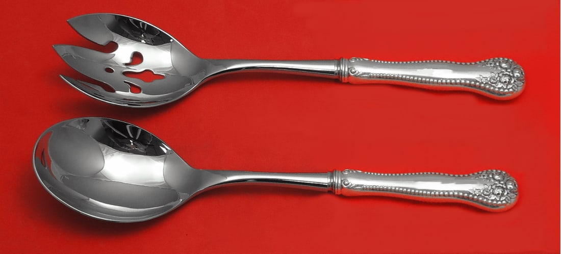 Gorham Lancaster Sterling Silver Salad Serving Set 2 Piece Custom Made: Gorham Lancaster Sterling Silver Salad Serving Set 2 Piece Custom Made Elevate your dining experience with this exquisite Lancaster by Gorham Sterling Silver Salad Serving Set. Crafted from high-quali