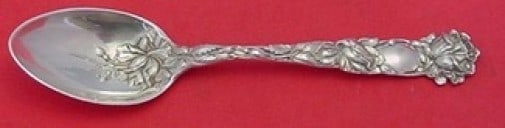 Alvin Bridal Rose Sterling Silver Teaspoon Rare Rose Bowl 5 7/8": Alvin Bridal Rose Sterling Silver Teaspoon Rare Rose Bowl 5 7/8" This exquisite sterling silver teaspoon is part of the rare Bridal Rose pattern by Alvin, created between 1900 and 1940. Measuring 5 7/
