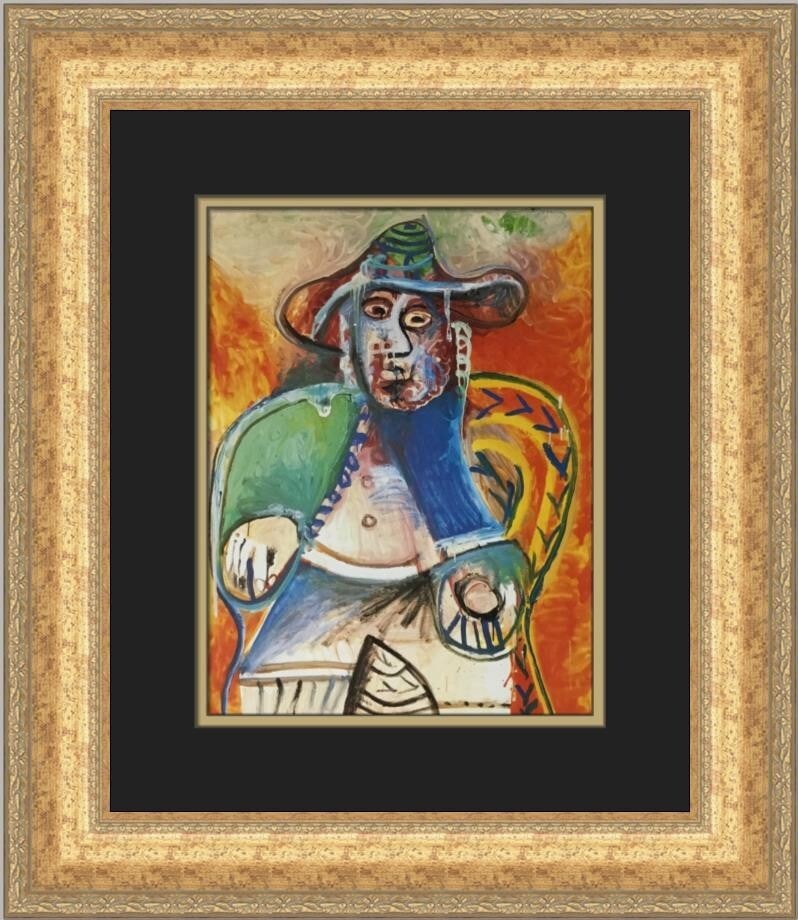 Pablo Picasso Seated Old Man Custom Framed Art Print (1 of 2)