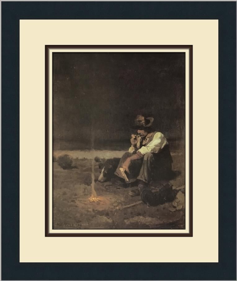 N C Wyeth The Plains Herder Custom Framed Print 16 x 14 (1 of 2)