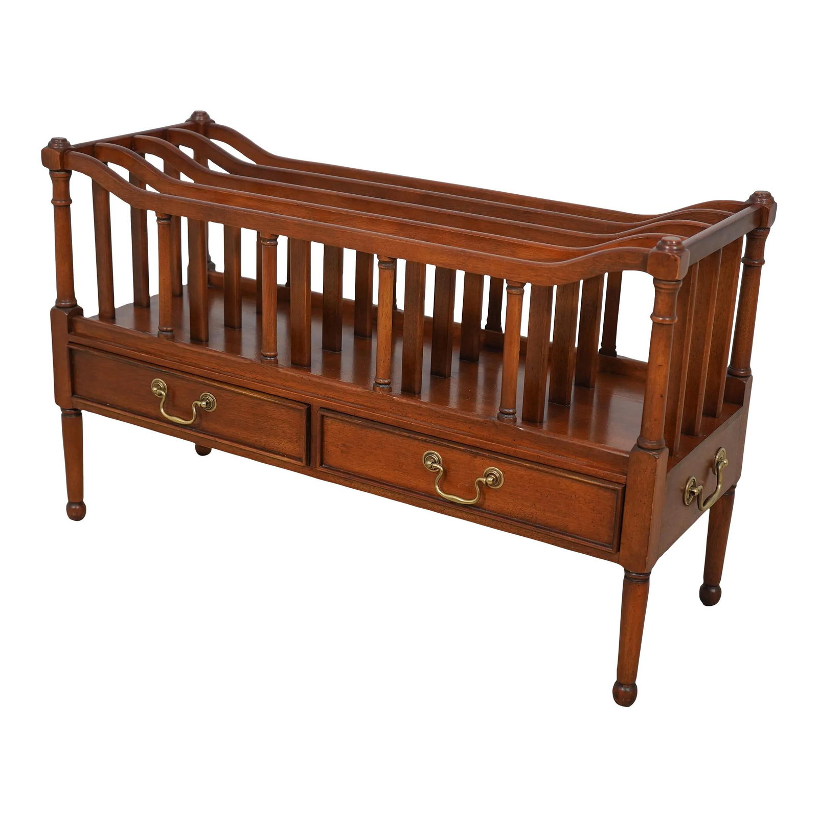 Wellington Hall Mahogany 2 Drawer Canterbury Magazine Rack (1 of 10)